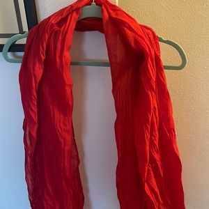 Red sheer scarf